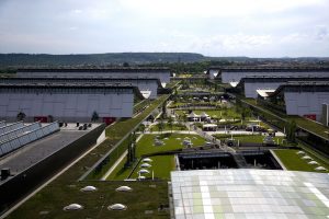Luftaufnahme des Messegeländes Stuttgart