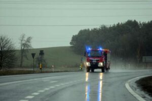 Feuerwehrfahrzeug im Einsatz